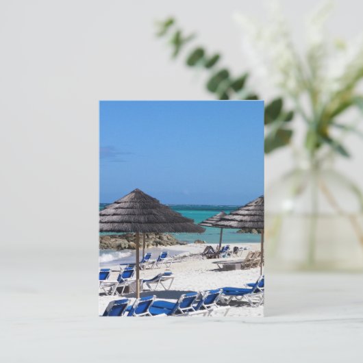 Paraplu's op de Bahama's Briefkaart (Staand voorkant)