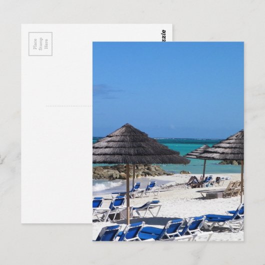 Paraplu's op de Bahama's Briefkaart (Voorkant / Achterkant)