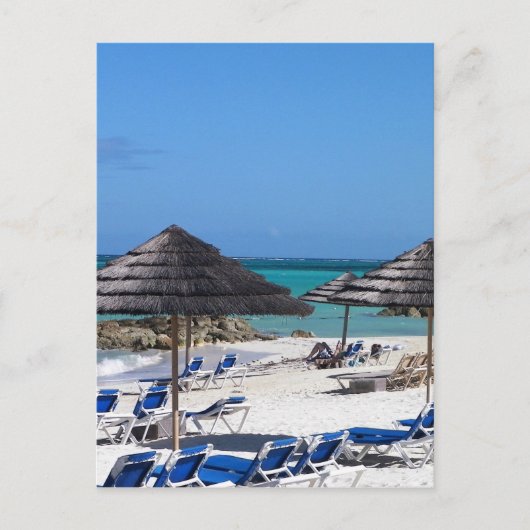 Paraplu's op de Bahama's Briefkaart (Voorkant)