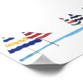 Paraplu's op de Posters en Prints van het strand (Hoek)
