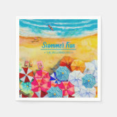 Paraplu's op de zand servet (Voorkant)