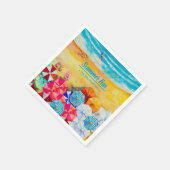 Paraplu's op de zand servet (Hoek)