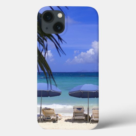 paraplu's op het strand van St. Maarten, Caribisch Case-Mate iPhone Case (Achterkant)