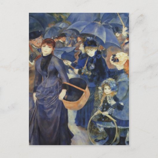 Paraplu's Pierre-Auguste Renoir Moederdagkaart Briefkaart (Voorkant)
