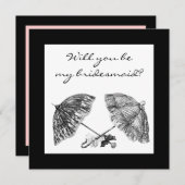  paraplu's uitnodigen kaart (Voorkant / Achterkant)