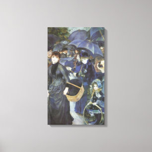 Paraplu's van Pierre Renoir,  impressionisme Canvas Afdruk