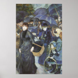 Paraplu's van Pierre Renoir,  impressionisme Poster