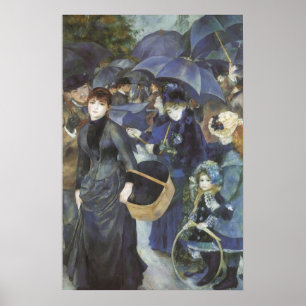 Paraplu's van Pierre Renoir,  impressionisme Poster