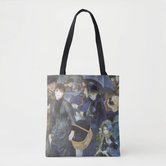 Paraplu's van Pierre Renoir,  impressionisme Tote Bag (Voorkant)
