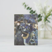 Paraplu's van Pierre Renoir, Oude Impressionistiek Briefkaart (Staand voorkant)