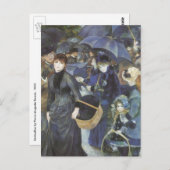 Paraplu's van Pierre Renoir, Oude Impressionistiek Briefkaart (Voorkant / Achterkant)