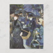 Paraplu's van Pierre Renoir, Oude Impressionistiek Briefkaart (Voorkant)