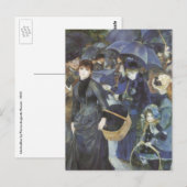 Paraplu's van Pierre Renoir, Vintage Impressionism Briefkaart (Voorkant / Achterkant)