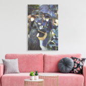 Paraplu's van Pierre Renoir, Vintage Impressionism Canvas Afdruk (Insitu (Woonkamer))