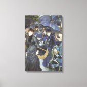 Paraplu's van Pierre Renoir, Vintage Impressionism Canvas Afdruk (Voorkant)