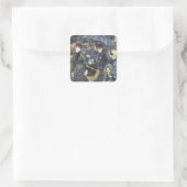 Paraplu's van Pierre Renoir, Vintage Impressionism Vierkante Sticker (Tas)