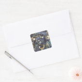 Paraplu's van Pierre Renoir, Vintage Impressionism Vierkante Sticker (Envelop)