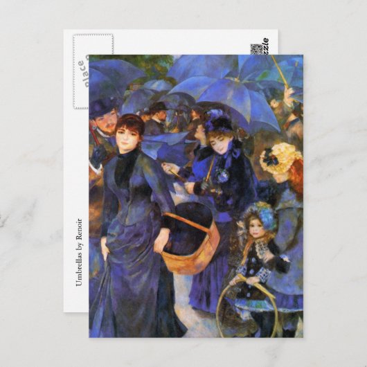 Paraplu's van Renoir Briefkaart (Voorkant / Achterkant)