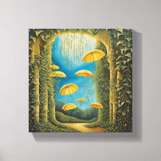 Parapluwijnstokken: bladerdak van Natuur Canvas Afdruk (Voorkant)