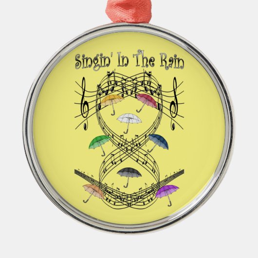 Paraprellas ~ Singin' in de Regen ~ Musical ~ Metalen Ornament (Voorkant)