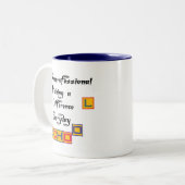 PARAPROFESSIONAAL MAKEN VAN EEN VERSCHIL TWEEKLEURIGE KOFFIEMOK (Voorkant links)