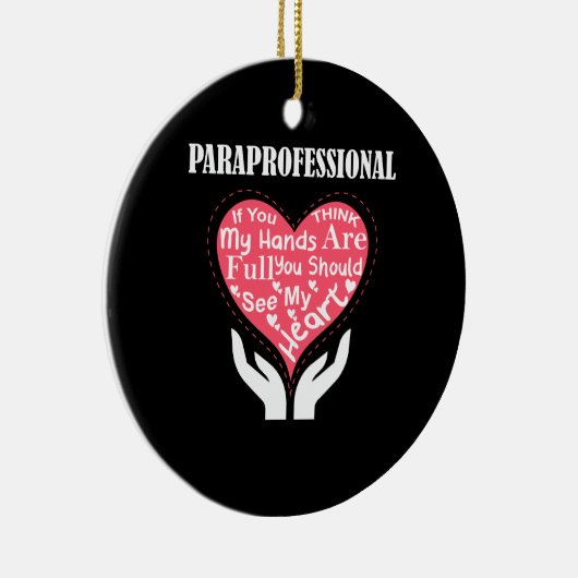 Paraprofessional als je denkt dat mijn handen vol  keramisch ornament (Rechts)