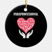 Paraprofessional als je denkt dat mijn handen vol  keramisch ornament (Voorkant)