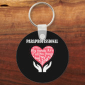 Paraprofessional als je denkt dat mijn handen vol sleutelhanger (Voorkant)