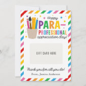 Paraprofessional Appreciation Day Gift Card Holder Kaart (Voorkant)