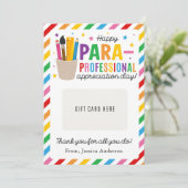Paraprofessional Appreciation Day Gift Card Holder Kaart (Staand voorkant)