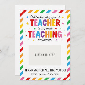 Paraprofessional Appreciation Day Gift Card Holder Kaart