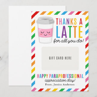 Paraprofessional Appreciation Day Gift Card Holder Kaart