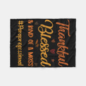 ParaProfessional Dankbare Gezegende Thanksgiving V Fleece Deken (Voorkant (Horizontaal))