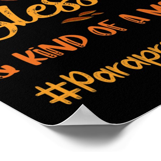 ParaProfessional Dankbare Gezegende Thanksgiving V Poster (Hoek)