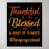 ParaProfessional Dankbare Gezegende Thanksgiving V Poster (Voorkant)