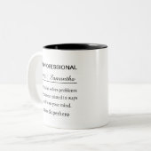 Paraprofessional Definition Mug Funny Teacher Gift Tweekleurige Koffiemok (Voorkant links)