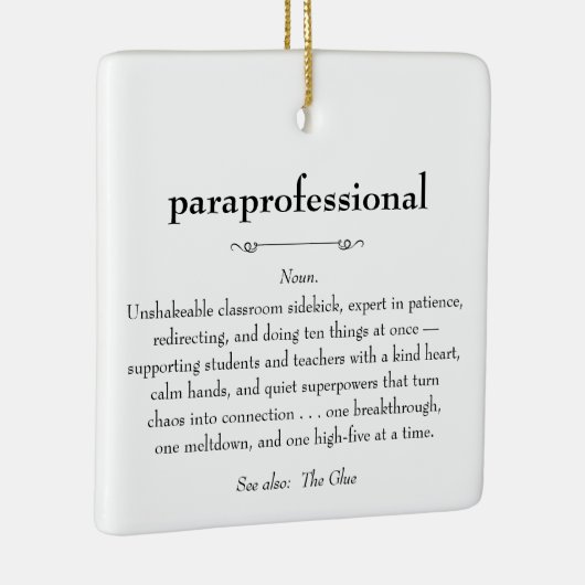 Paraprofessional Definition Waardering Gift Keramisch Ornament (Rechts)