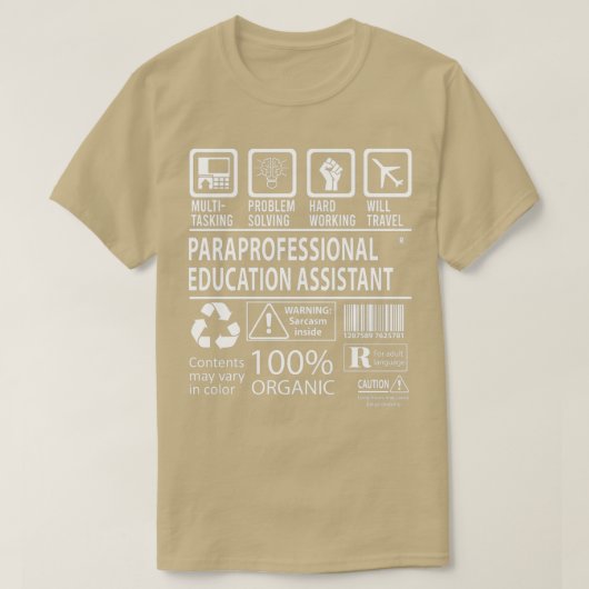 Paraprofessional Education Assistant Multitasking T-shirt (Design voorkant)