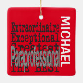 Paraprofessional Extraordinaire CUSTOM Keramisch Ornament (Achterkant)