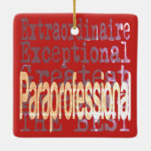 Paraprofessional Extraordinaire Keramisch Ornament (Achterkant)