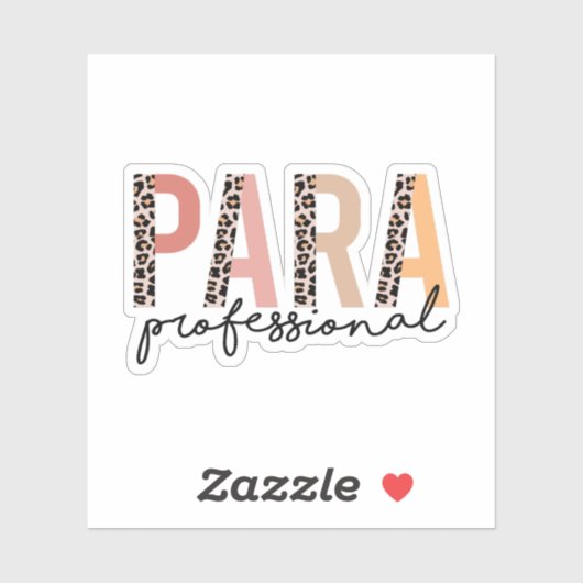 Paraprofessional Gift, Para Teacher Gift Sticker (Vel)