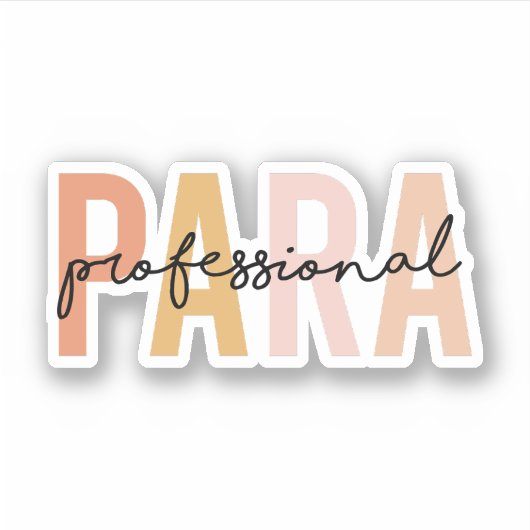 Paraprofessional Gift, Para Teacher Gift Sticker (Voorkant)
