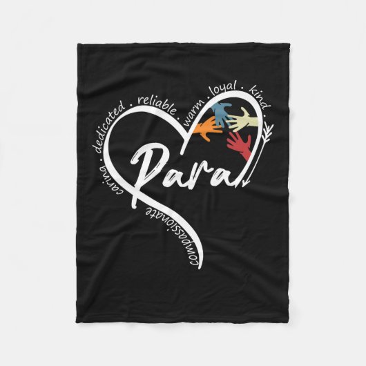 Paraprofessional Graphic T - shirts Topjes terug n Fleece Deken (Voorkant)