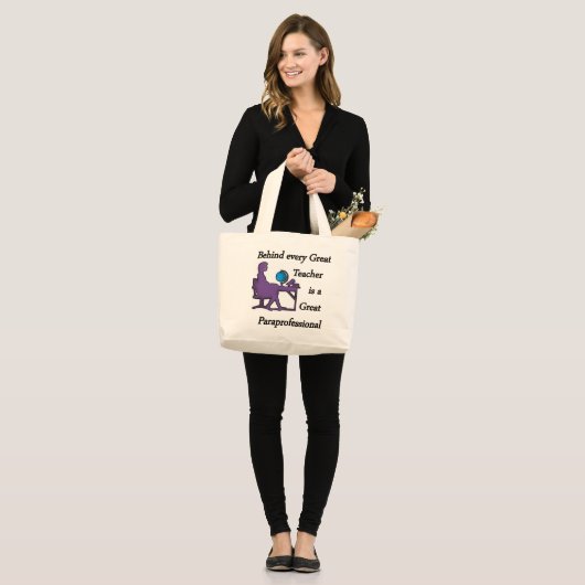 Paraprofessional Grote Tote Bag (Voorkant (model))