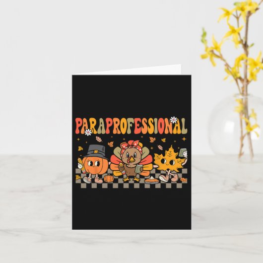 Paraprofessional Herfst Crew Parapro Educator Beda Kaart (Gele Bloem)