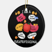 Paraprofessional in het leven veranderen - Para Sq Keramisch Ornament (Links)