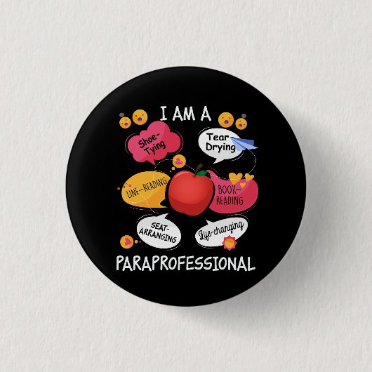 Paraprofessional in het leven veranderen - Para Sq Ronde Button 3,2 Cm (Voorkant)