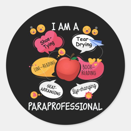 Paraprofessional in het leven veranderen - Para Sq Ronde Sticker (Voorkant)