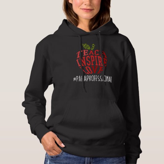 ParaProfessional Levensleraar Apple Love Parapro P Hoodie (Voorkant)