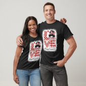 Paraprofessional Love Messy Bun Valentijnsdag T-shirt (Unisex)